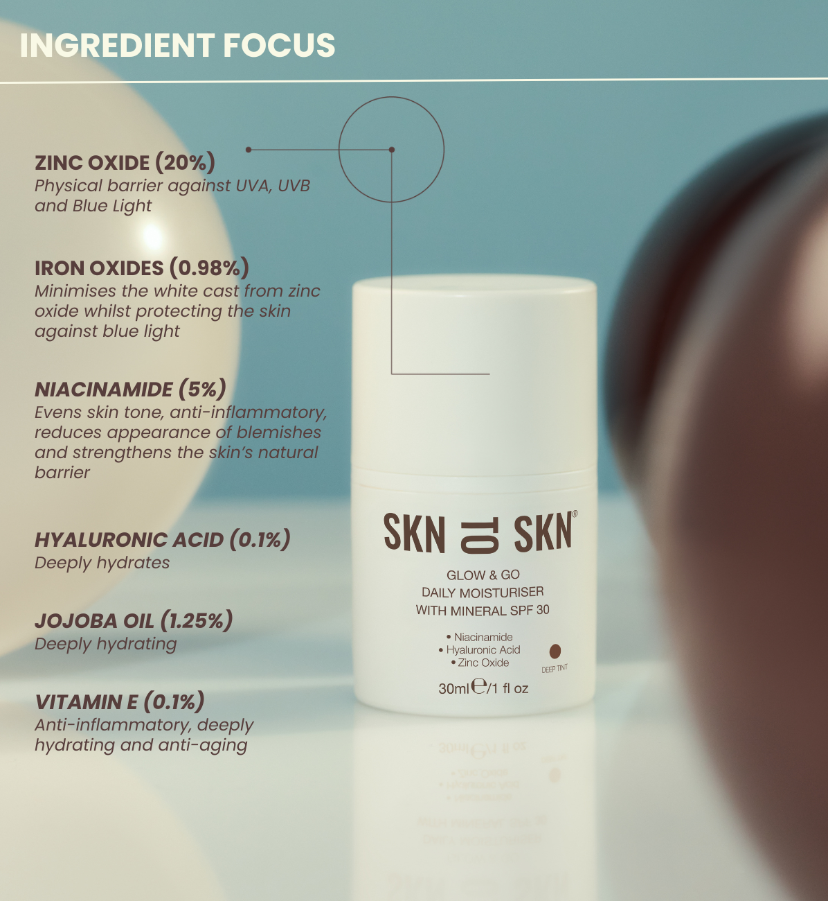 GLOW & GO DAILY MOISTURISER WITH MINERAL SPF 30