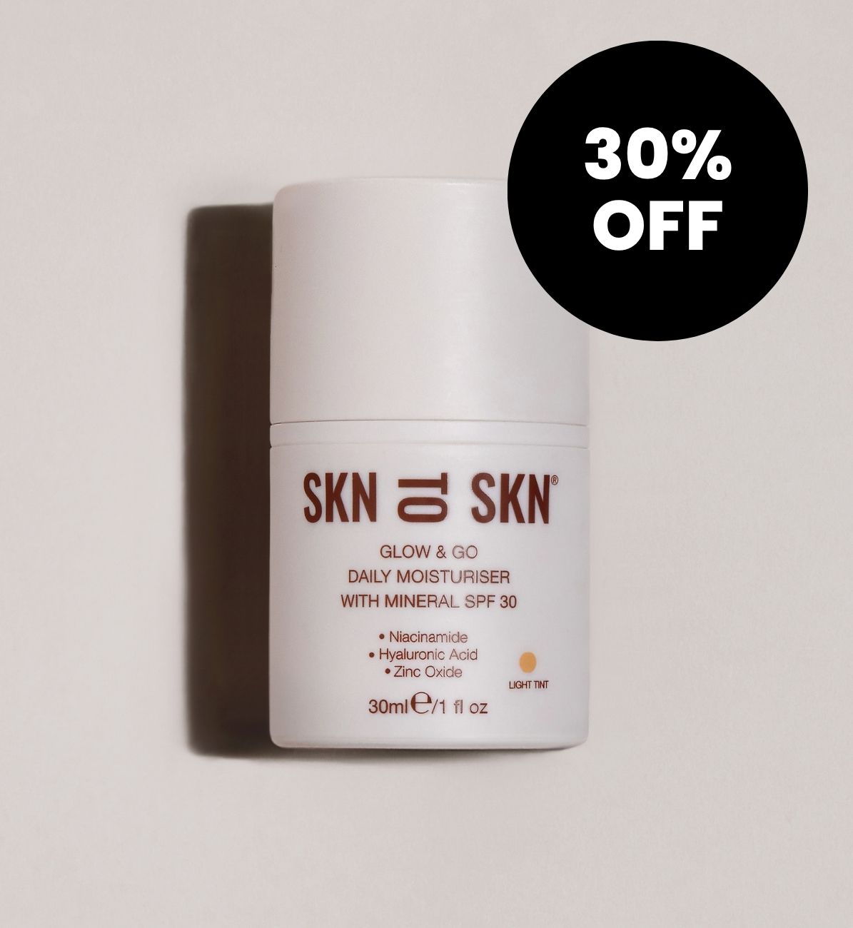 GLOW & GO DAILY MOISTURISER WITH MINERAL SPF 30