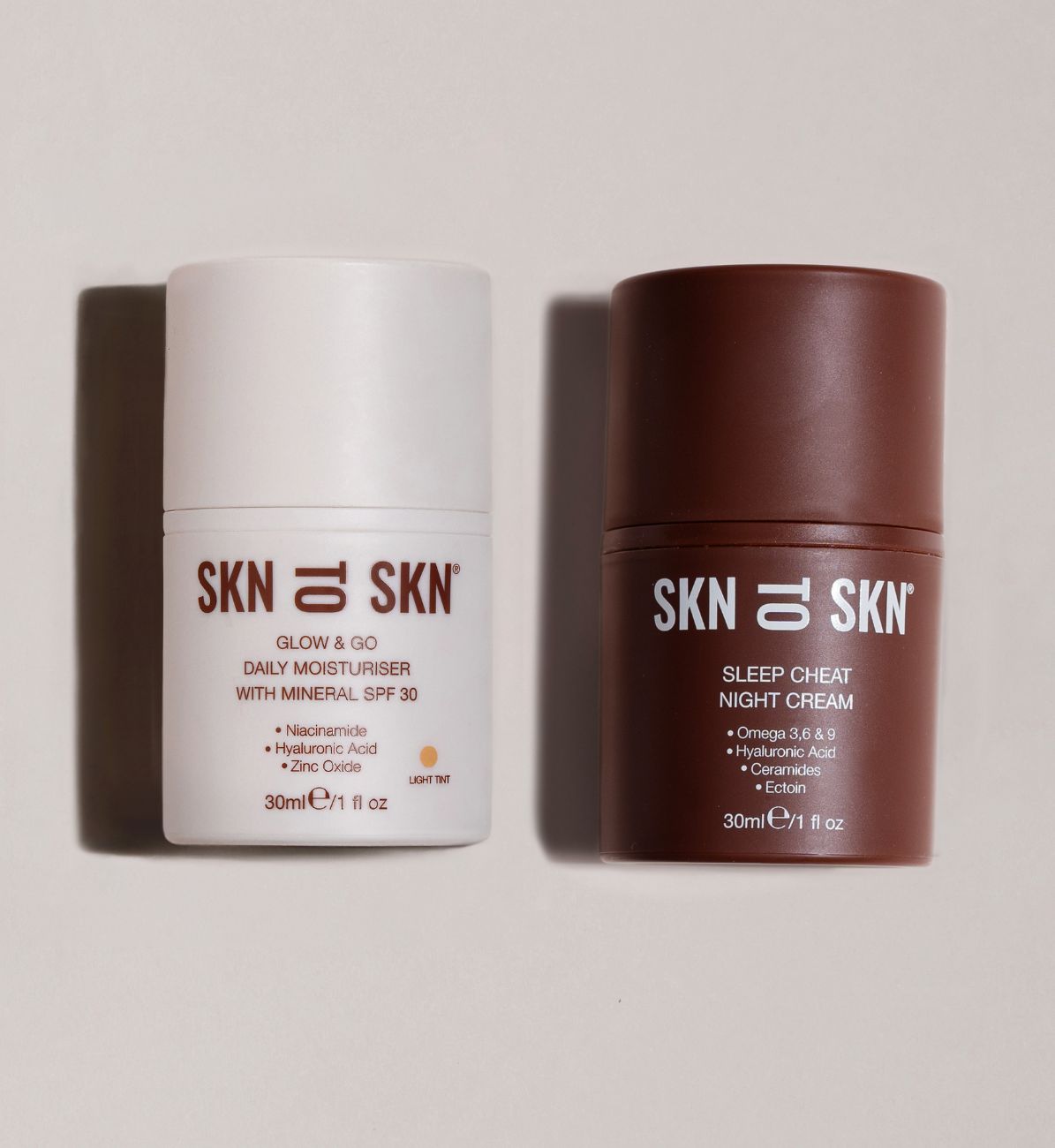 day moisturiser and night cream light tint