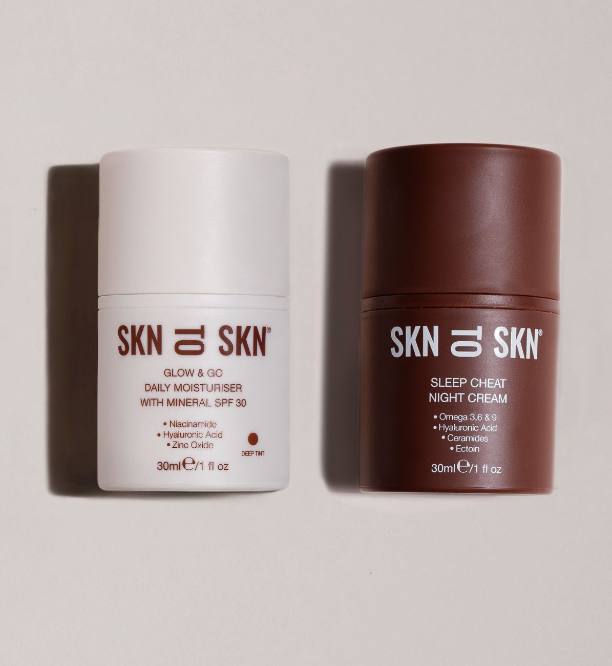 day moisturiser and night cream deep tint