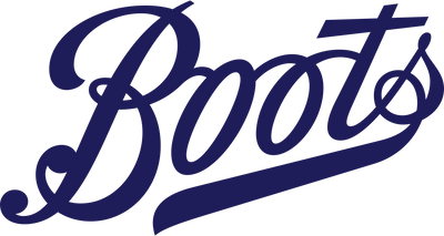 Blue 'Boots' logo on a white background