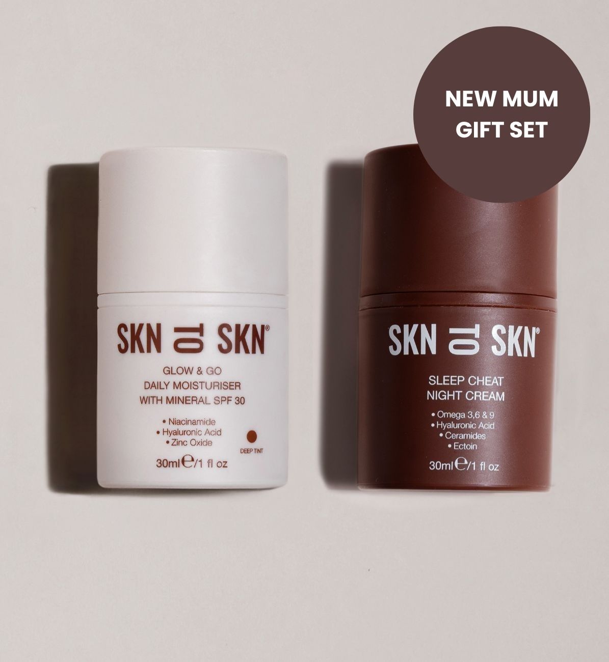 deep tint new mum skincare gift set